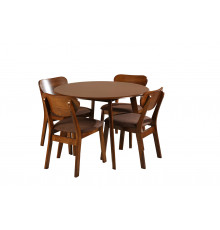 მალაიზიური მრგვალი მაგიდა + 4 სკამი RH7226+RH367