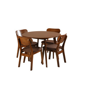 მალაიზიური მრგვალი მაგიდა + 4 სკამი RH7226+RH367