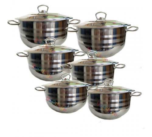 ქვაბების ნაკრები AREA 6 PCS ქვაბების ნაკრები AREA 6 PCS