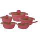 ქვაბების ნაკრები FESSLE GRANITO 10 PCS PINK