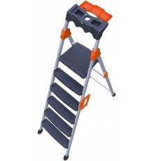 გასაშლელი კიბე MENSA PLUS 5+1 METAL STEP LADDER