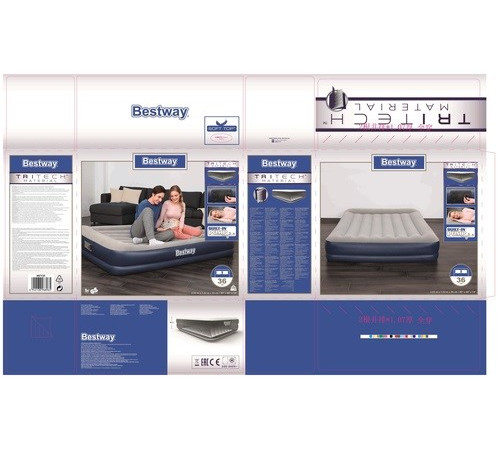 გასაბერი ლეიბი BESTWAY 67725 (203x152x36სმ) გასაბერი ლეიბი BESTWAY 67725 (203x152x36სმ)