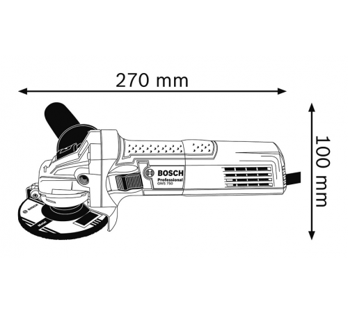 კუთხსაჭრელი BOSCH GWS 750-125 ('0601394001) კუთხსაჭრელი BOSCH GWS 750-125 ('0601394001)