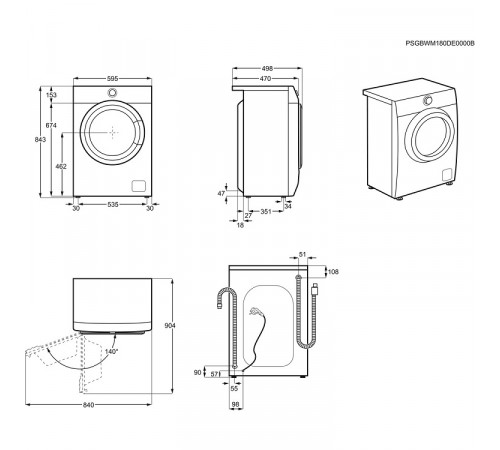 სარეცხი მანქანა ELECTROLUX EW6F3R48SA სარეცხი მანქანა ELECTROLUX EW6F3R48SA