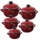ქვაბების ნაკრები INFINITY BLACK FLOWER 5 PCS