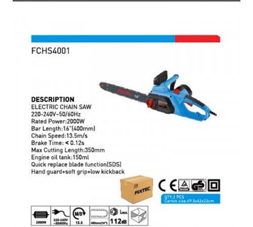 ჯაჭვური ხერხი FIXTEC FCHS4001 ჯაჭვური ხერხი FIXTEC FCHS4001