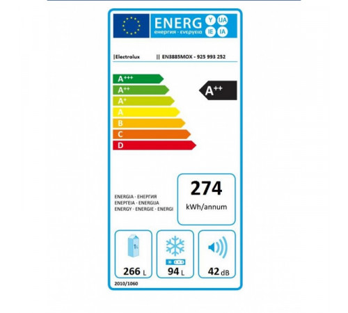 მაცივარი ELECTROLUX EN3885MOX მაცივარი ELECTROLUX EN3885MOX