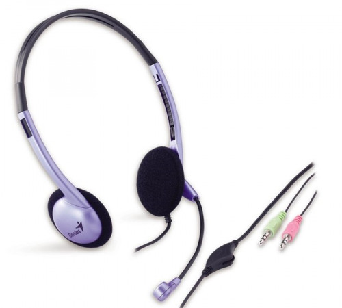 ყურსასმენი Genius HS-02B Purple ყურსასმენი Genius HS-02B Purple