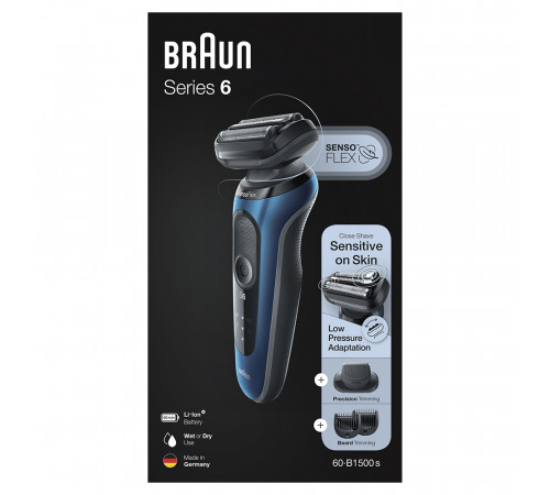 წვერსაპარსი BRAUN 60-B1500s SERIES 6 წვერსაპარსი BRAUN 60-B1500s SERIES 6