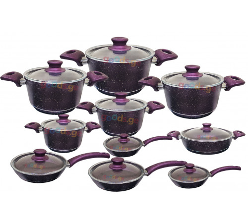 ქვაბების ნაკრები NATUREL 10 PCS VIOLET ქვაბების ნაკრები NATUREL 10 PCS VIOLET
