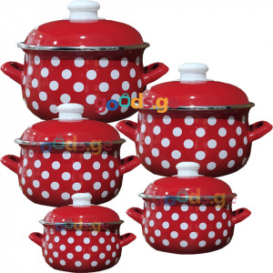 ქვაბების ნაკრები SAVASAN LADYBUG RED
