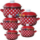 ქვაბების ნაკრები SAVASAN LADYBUG RED