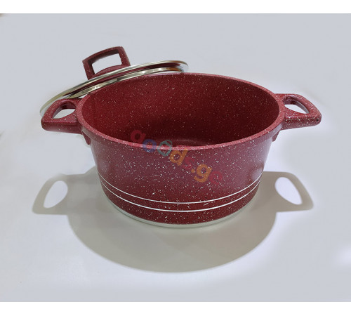 გრანიტის ქვაბები UAKEEN RED 7 PCS 889117 გრანიტის ქვაბები UAKEEN RED 7 PCS 889117