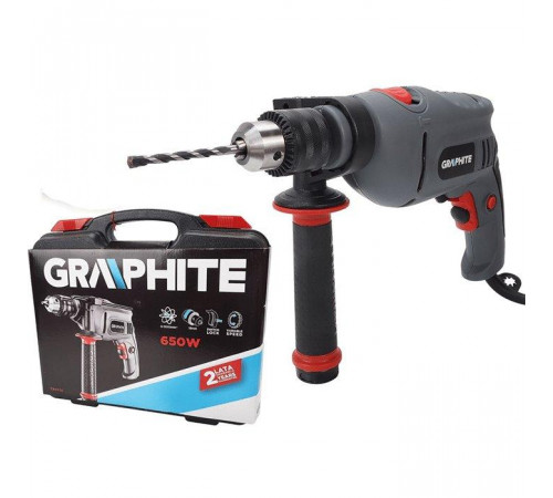 დარტყმითი დრელი GRAPHITE 58G716 650W დარტყმითი დრელი GRAPHITE 58G716 650W