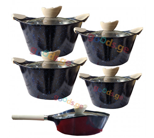 ქვაბების ნაკრები MGC GREBLON 5 PCS ქვაბების ნაკრები MGC GREBLON 5 PCS