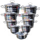 ქვაბების ნაკრები SAFINOX SMALL 9 PCS 18/10 CR