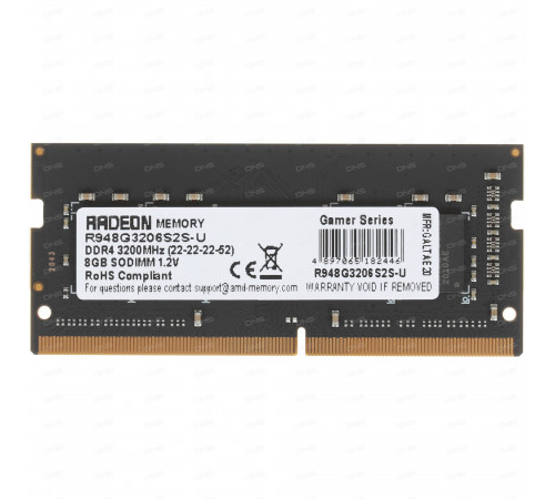 მეხსიერების ბარათი AMD SODIMM AMD Radeon R9 8GB მეხსიერების ბარათი AMD SODIMM AMD Radeon R9 8GB