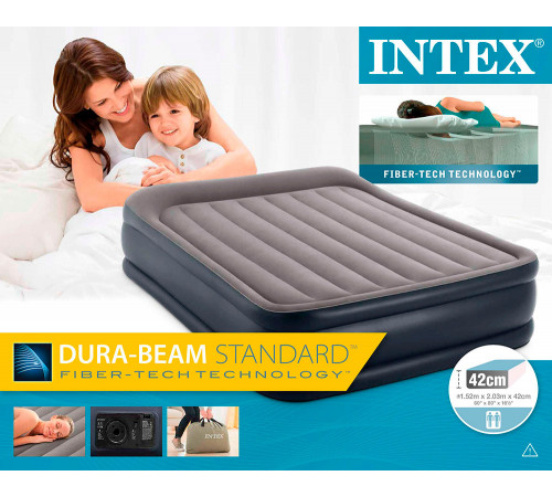 გასაბერი ლეიბი INTEX DELUXE 64136 (203x152x42სმ) გასაბერი ლეიბი INTEX DELUXE 64136 (203x152x42სმ)