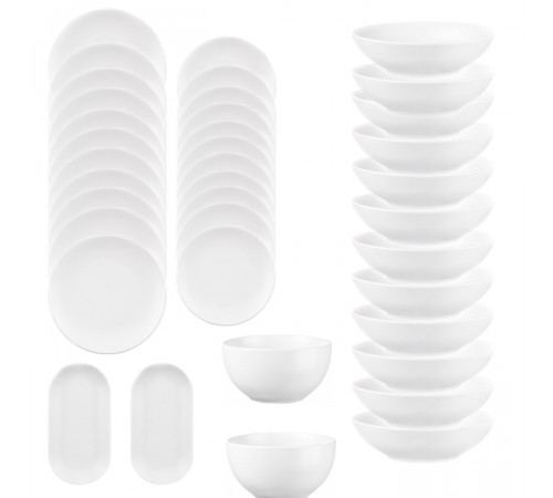 თეფშების ნაკრებები 12 პერსონა ARDESTO LUCCA WHITE 38 PCS თეფშების ნაკრებები 12 პერსონა ARDESTO LUCCA WHITE 38 PCS
