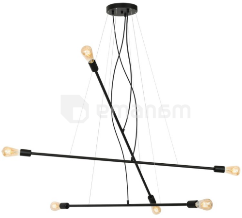 ჭაღი Luminex Vario 1371 6x60W E27 შავი ჭაღი Luminex Vario 1371 6x60W E27 შავი