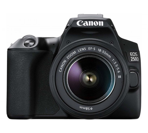 ციფრული კამერა Canon EOS 250D Black + Lens EF-S 18-55 DC III