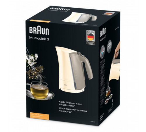 ელექტრო ჩაიდანი BRAUN WK300 CREAM ელექტრო ჩაიდანი BRAUN WK300 CREAM