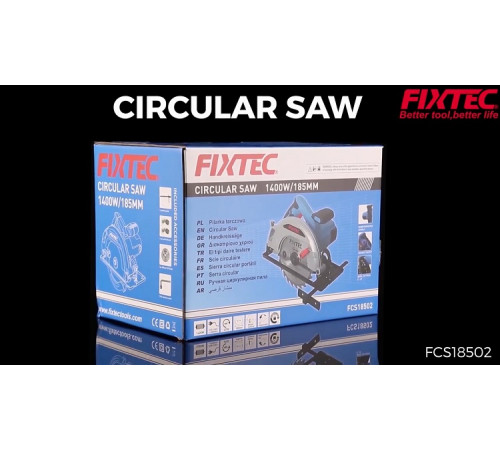 ცერკულარული ხერხი FIXTEC FCS18502 ცერკულარული ხერხი FIXTEC FCS18502
