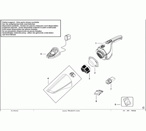 მანქანის მტვერსასრუტი BLACK AND DECKER NVB115WA-QW მანქანის მტვერსასრუტი BLACK AND DECKER NVB115WA-QW