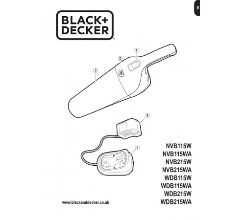მანქანის მტვერსასრუტი BLACK AND DECKER NVB115WA-QW მანქანის მტვერსასრუტი BLACK AND DECKER NVB115WA-QW