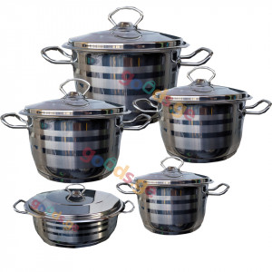ქვაბების ნაკრები SAFINOX SMALL 5 PCS 18/10 CR