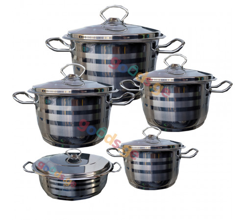 ქვაბების ნაკრები SAFINOX SMALL 5 PCS 18/10 CR ქვაბების ნაკრები SAFINOX SMALL 5 PCS 18/10 CR