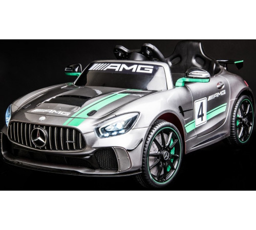 საბავშვო ელექტრო მანქანა MERCEDESS AMG GT4 SILVER საბავშვო ელექტრო მანქანა MERCEDESS AMG GT4 SILVER