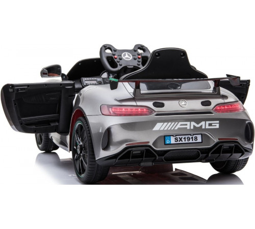 საბავშვო ელექტრო მანქანა MERCEDESS AMG GT4 SILVER საბავშვო ელექტრო მანქანა MERCEDESS AMG GT4 SILVER