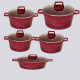 გრანიტის ქვაბები UAKEEN RED 5 PCS