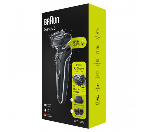 წვერსაპარსი BRAUN 50-W1500s SERIES 5 წვერსაპარსი BRAUN 50-W1500s SERIES 5