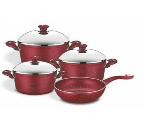 ქვაბების ნაკრები 9PCS NON STICK GRANIT COOKWERE SET ქვაბების ნაკრები 9PCS NON STICK GRANIT COOKWERE SET