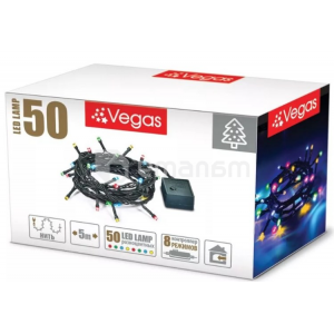 საახალწლო განათება VEGAS "ბურთები" 8 რეჟიმი 5 მ 50 ფერადი LED ნათურა