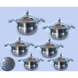 ქვაბების ნაკრები PRANDELLI 6 PCS 18/10 cr