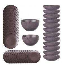 თეფშების ნაკრებები 12 პერსონა ARDESTO LUCCA GREY BROWN 38 PCS