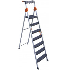 გასაშლელი კიბე MENSA PLUS 6+1 METAL STEP LADDER