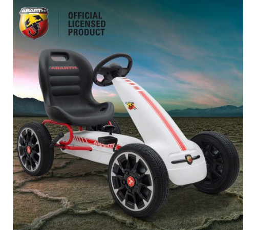 მექანიკური საბავშვო კარტინგი ABARTH WHITE მექანიკური საბავშვო კარტინგი ABARTH WHITE