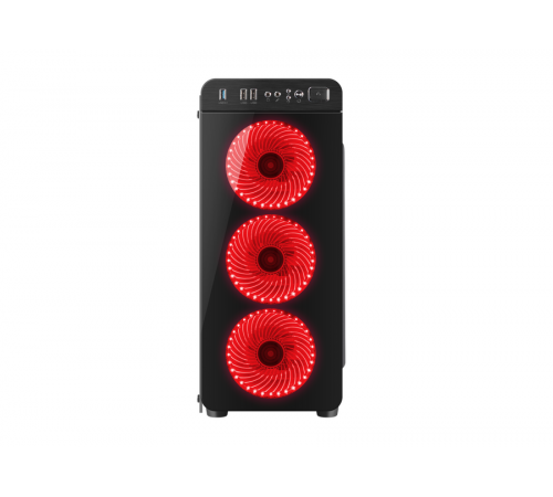 ქეისი Genesis Mid-Tower IRID 300 Black with Red Light ქეისი Genesis Mid-Tower IRID 300 Black with Red Light