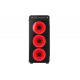 ქეისი Genesis Mid-Tower IRID 300 Black with Red Light