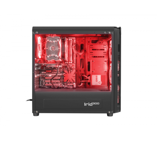 ქეისი Genesis Mid-Tower IRID 300 Black with Red Light ქეისი Genesis Mid-Tower IRID 300 Black with Red Light