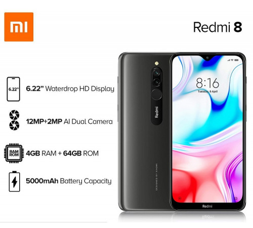 მობილური ტელეფონი XIAOMI Redmi 8 (Global version) 3GB/32GB BLACK მობილური ტელეფონი XIAOMI Redmi 8 (Global version) 3GB/32GB BLACK