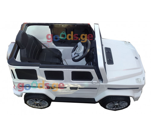 საბავშვო ელექტრო მანქანა MERCEDES BENZ D2001 WHITE საბავშვო ელექტრო მანქანა MERCEDES BENZ D2001 WHITE