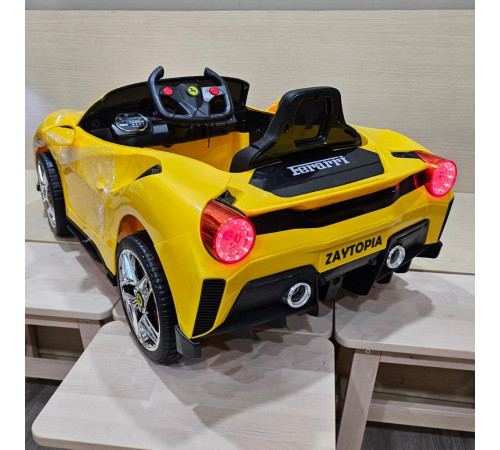 საბავშვო ელექტრო მანქანა FERRARI F8 YELLOW საბავშვო ელექტრო მანქანა FERRARI F8 YELLOW