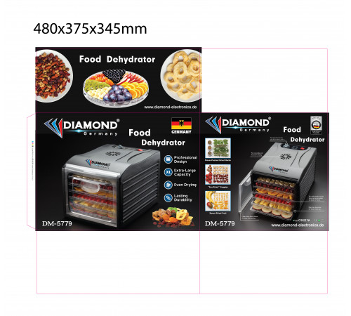 ხილის საშრობი DIAMOND DM-5779 ხილის საშრობი DIAMOND DM-5779