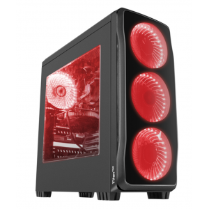 ქეისი Genesis Mid-Tower Titan 750 with Red LED Light