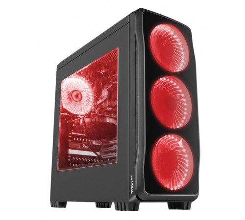 ქეისი Genesis Mid-Tower Titan 750 with Red LED Light ქეისი Genesis Mid-Tower Titan 750 with Red LED Light